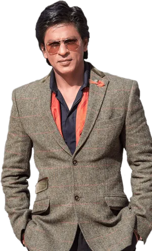 Stylish Manin Tweed Blazer PNG Image