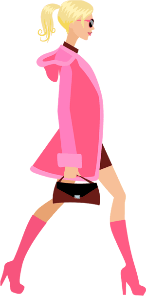 Fashion Shopping Clipart Png - Fashion Girl Cartoon Png, Transparent Png PNG with transparent background
