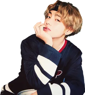 Stylish Portrait Taehyung PNG Image