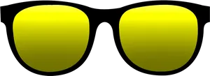 Stylish Yellow Lens Sunglasses PNG Image