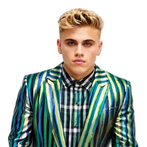 Stylish Young Manin Colorful Blazer PNG Image