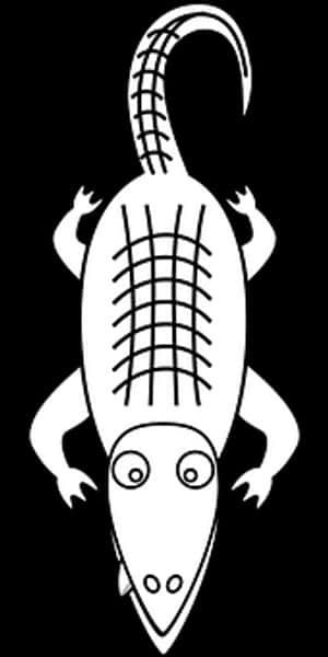 Stylized Alligator Illustration PNG image with transparent background