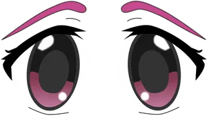 Stylized Anime Eyes Illustration PNG Image