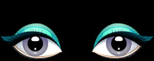 Grey Female Eyes With Eyebrows Png Clip Art - Eyes Clipart, Transparent Png PNG
