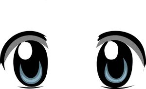 Stylized Anime Eyes Vector PNG Image