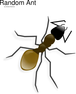 Stylized Ant Illustration PNG Image