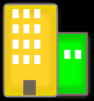 Stylized Apartment Building Icon PNG with transparent background