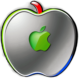 Stylized Apple Logo Graphic PNG eaw PNG image with transparent background