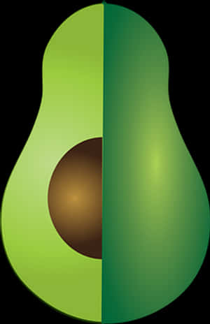 Stylized Avocado Illustration PNG image with transparent background