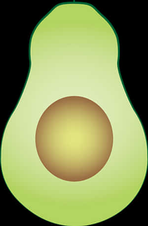 Stylized Avocado Illustration PNG image with transparent background