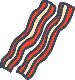 Bacon Meat Food Icon - Bacon Icon Png, Transparent Png PNG image with transparent background