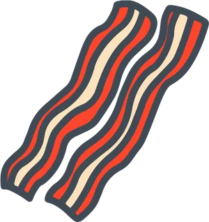 Stylized Bacon Strips PNG Image