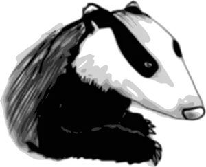 Stylized Badger Graphic PNG Image