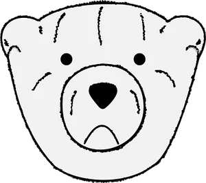 Stylized Bear Face Graphic PNG Image