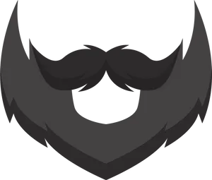 Stylized Beardand Mustache Graphic PNG Image