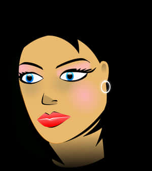 Stylized Beauty Portrait PNG