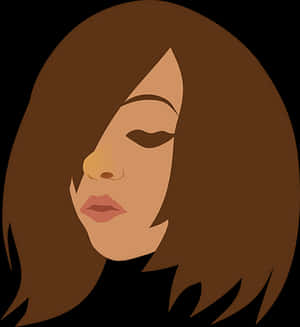 Stylized Beauty Profile Illustration PNG image with transparent background