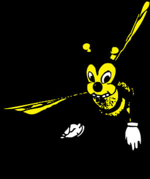 Stylized Bee Cartoon Character PNG image with transparent background