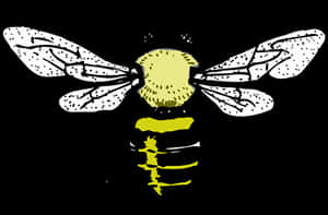 Stylized Bee Illustration PNG image with transparent background
