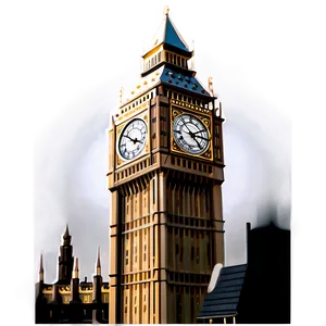 Stylized Big Ben Art Png Yac PNG Image