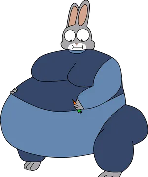 Stylized Big Bunny Cartoon PNG Image