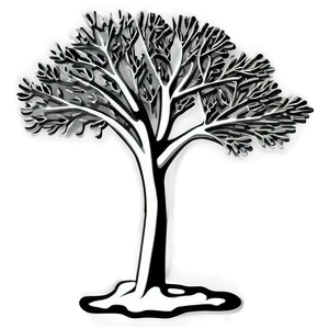 Stylized Black And White Tree Graphic Png 17 PNG Image