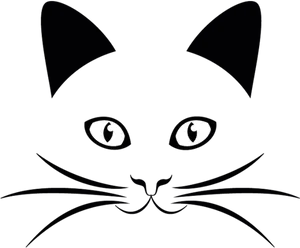 Stylized Black Cat Illustration PNG Image