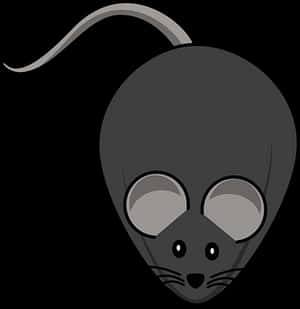 Stylized Black Mouse Graphic PNG image with transparent background