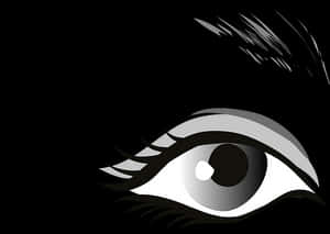 Stylized Blackand White Eye PNG image with transparent background