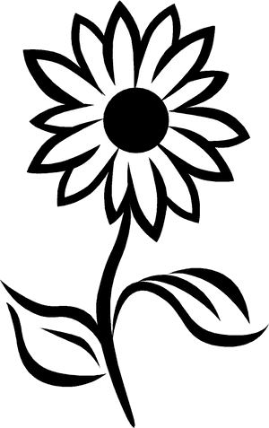 Sunflower Clipart Free On Ijcnlp Cliparts Transparent - Black And White Sunflower Clip Art, HD Png Download PNG