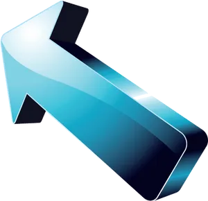 Stylized Blue Arrow Graphic PNG Image