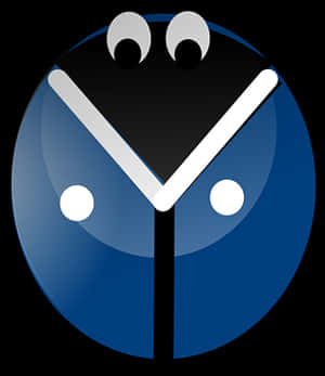 Stylized Blue Bug Icon PNG image with transparent background