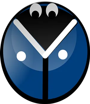 Stylized Blue Bug Icon PNG Image