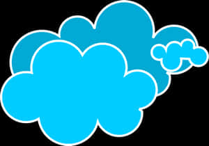 Stylized Blue Clouds Vector PNG with transparent background
