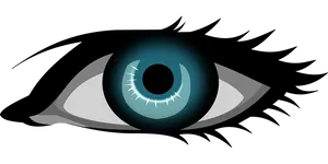 Stylized Blue Eye Graphic PNG Image