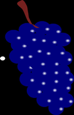 Stylized Blue Grapes Illustration PNG image with transparent background