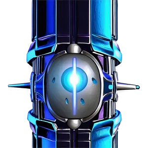 Stylized Blue Lightsaber Graphic Png Mgv PNG Image