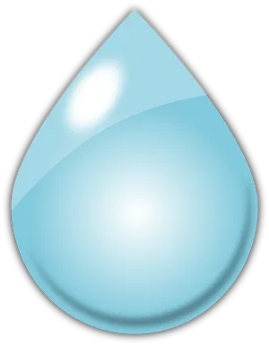 Stylized Blue Tear Drop PNG Image