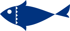 Stylized Blue Tuna Graphic PNG Image