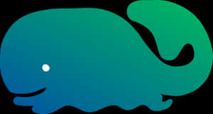 Stylized Blue Whale Graphic PNG image with transparent background