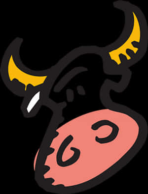 Stylized Bull Graphic PNG image with transparent background