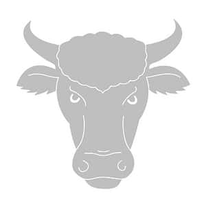 Stylized Bull Head Graphic PNG image with transparent background