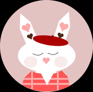 Stylized Bunny Artwork PNG image with transparent background