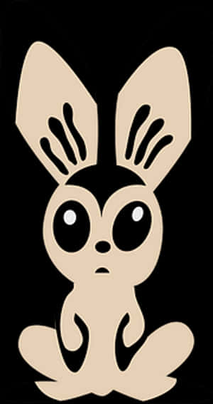 Stylized Bunny Graphic PNG image with transparent background