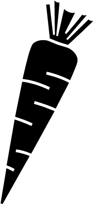 Stylized Carrot Graphic PNG image with transparent background