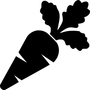 Stylized Carrot Icon PNG image with transparent background