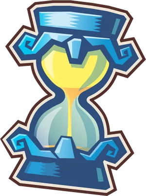 Stylized Cartoon Hourglass PNG Image