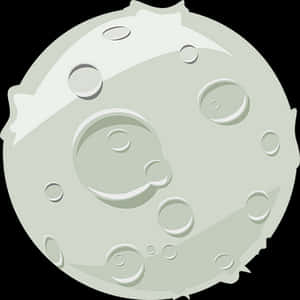 Stylized Cartoon Moon Graphic PNG image with transparent background