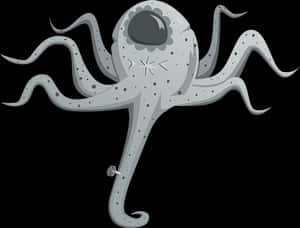 Stylized Cartoon Octopus PNG image with transparent background