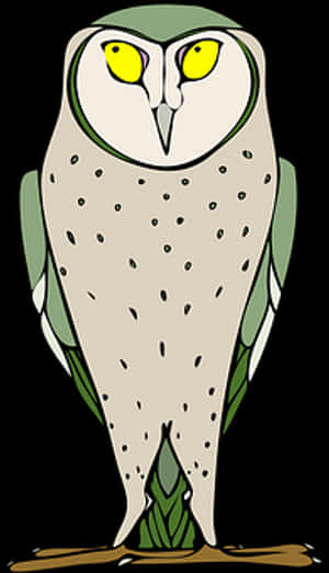 Stylized Cartoon Owl Illustration PNG image with transparent background
